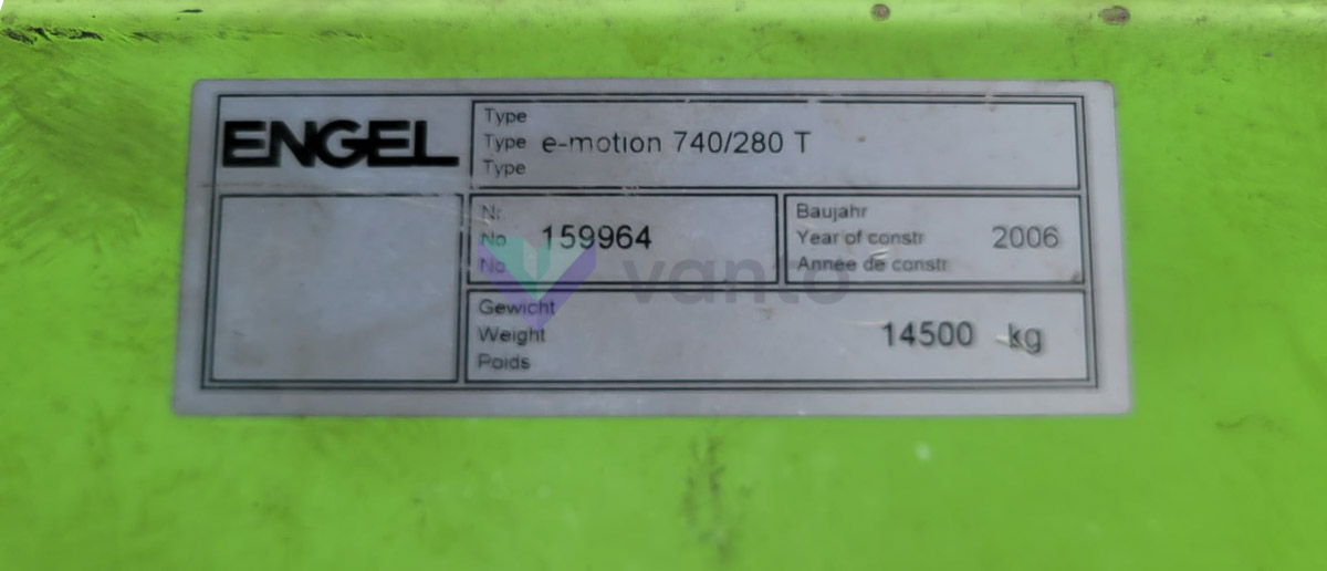 Máquina de moldeo por inyección de 280t completamente eléctrica ENGEL E-MOTION 740-280 (2006) id10501